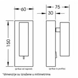  LED SVETILJKA JM-063 ZIDNA 3W 3000K BRONZA/CRNA Cene