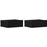 Plutajući noćni ormarići 2 kom. crni hrast 40x32x15 cm inženjerski drvo - Crni hrast 2 | shoptok.hr