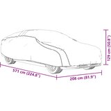  Automobilska navlaka za limuzinu s trakama srebrna XXL PEVA | shoptok.hr