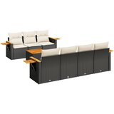vidaXL 8-dijelni set vrtnih sofa od poliratana s jastucima crni | shoptok.hr