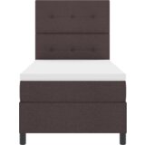 Box Spring Krevet s Madracem Tamnosmeđi 80x200 cm Tkanina | shoptok.hr