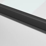 Sobna vrata tanka crna 76 x 201,5 cm kaljeno staklo i aluminij | Eponuda.ba