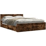 Furnova Posteljni okvir z vzglavjem dimljen hrast 120x190 cm inž. les, (21935611) | Shoptok.si