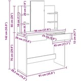  Toaletni stol Crni hrast 96 x 39 x 142 cm Konstruirano drvo | shoptok.hr