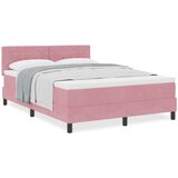 Box Postelja s pomičnim dnom in vzmetnico Roza 140x190 cm Žamet, (22052731) | Shoptok.si