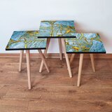 Hanah home 3Shp235 - blue bluegold nesting table (3 pieces) | ePonuda.com