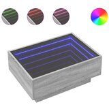 Maison Chic Klubska mizica - kavna mizica - Nizka mizica LED siva sonoma 70x50x30 cm inženirski les, (21754333) Cene
