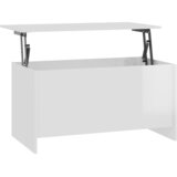  Stolić za kavu sjajni bijeli 102x55,5x52,5 cm konstruirano drvo | Eponuda.com