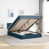  Otomanski krevet s madracima tamnoplavi 140x190 cm baršunasti | shoptok.hr