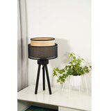  Duolla - Stona lampa WOOD BOHO 1xE27/15W/230V, prečnik 25 cm, crna/bež | Eponuda.com