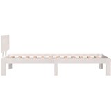  Posteljni okvir bel iz trdnega lesa 75x190 cm 2FT6, (20907017) | Shoptok.si