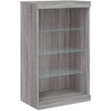  Komode s LED svjetlima 3 kom boja sivog hrasta | shoptok.hr