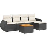  The Living Store Vrtna sedežna garnitura 6-delna z blazinami črna poli ratan - Vrtna Sedežna Garniture, (21455127) | Shoptok.si