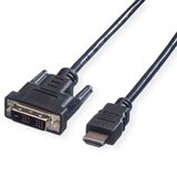 Value DVI / HDMI kabel DVI-D 18+1-polni vtič, HDMI-A vtič 5.00 m črna 11.99.5552 zaščiten, primeren za obojestranski priključek DVI kabel, (20417759) Cene
