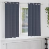 vidaXL Zavjese sa zavjesama 2 pcs Antracit 175 x 140 cm Poliester | shoptok.hr