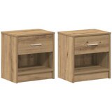  Noćni ormarići 2 kom s ladicama Artisan hrast 39x28x41 cm | shoptok.hr