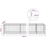  Gabion s žicom debljine 5 mm i mrežom 10x10 cm 650x100x50 cm - 100 cm 50 cm 650 cm | shoptok.hr