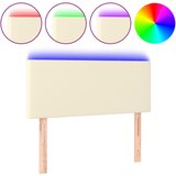 Maison Chic led posteljno vzglavje - vzglavna omarica - nočna omarica krem 100x5x78/88 cm umetno usnje, (21713317) | Shoptok.si