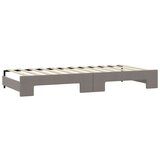  Dnevni krevet na razvlačenje smeđesivi 100 x 200 cm od tkanine | shoptok.hr