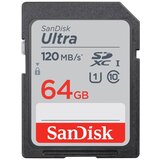 Sandisk memorijska kartica sdhc 64GB ultra 120MB/s class 10 uhs-i 67736 Cene