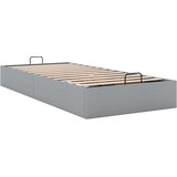 vidaXL Otomanski posteljni okvir brez vzmetnice siv 90x190 cm blago | Shoptok.si
