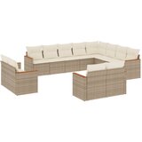  12-dijelni set vrtnih sofa od poliratana s jastucima bež | shoptok.hr
