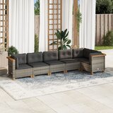 Maison Chic Seti vrtnega pohištva - Vrtna garnitura - Vrtni pohištvo set 6-delna z blazinami siv poli ratan, (21804830) | Shoptok.si