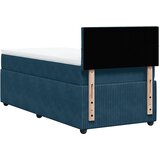 Box spring krevet s madracem plavi 90x190 cm baršunasti | shoptok.hr