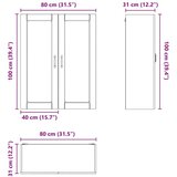 vidaXL Stenska kuhinjska omarica s polico Siva sonoma 80 x 31 x 100 cm | Shoptok.si