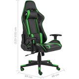 vidaXL Okretna igraća stolica zelena PVC | shoptok.hr