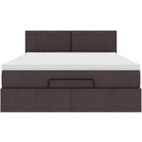 vidaXL Otomanski posteljni okvir z vzmetnico rjav 140x200 cm blago | Shoptok.si