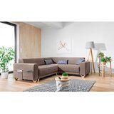 Miuform Smeđa sklopiva/s prostorom za odlaganje kutna garnitura (s desnim kutom/u obliku slova L) Classy Sophie – | shoptok.hr