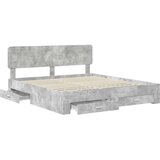  Konstrukcija postelje z vzglavjem Betonsko siva 180 x 200 cm, (5000103035) | Shoptok.si