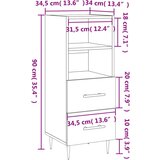  Komoda boja hrasta sonome 34 5x34x90 cm od konstruiranog drva | shoptok.hr