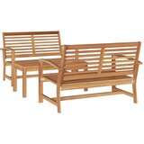  Sjedeća garnitura za vrt 3 pcs Prirodna Čvrsto teak drvo | Eponuda.ba
