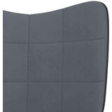 vidaXL Gugalni stol temno siv žamet in PVC | Shoptok.si