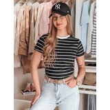DStreet T-shirt damskie basic w paski LINESS czarny | Shoptok.si