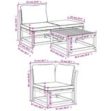 vidaXL Vrtna lounge garnitura z blazinami 5-delna trden akacijev les | Shoptok.si