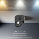  LED spot svetiljka LED/28W/230V 3000/4000/6400K crna | Eponuda.com