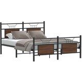 vidaXL Okvir kreveta bez madraca smeđi hrast 140x200 cm izrađeno drvo | shoptok.hr