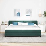  Krevet s opruga kutije Tamnozelena 200 x 200 cm Baršun | shoptok.hr