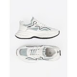 Shelvt White and green sneakers with decorative inserts | Shoptok.si