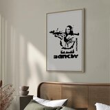  Slika - Contrast Duel (1-part) - Banksy on Mural with Mona Lisa 40x60 U prirodnom drvenom okviru | shoptok.hr