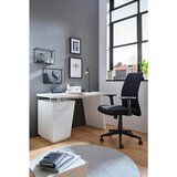 Hom`in pisalna miza kovina, leseni material bela, barve kroma | Shoptok.si