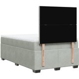 Box spring krevet s madracem svjetlosivi 120x200 cm baršunasti | shoptok.hr
