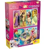 Disney Princeske 2 v 1 maxi 2x60-delni puzzle in pobarvanka 50x35 cm – Lisciani