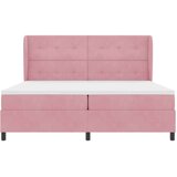 Box Postelja s vzmetnico Roza 200x200 cm Žamet, (22050951) | Shoptok.si