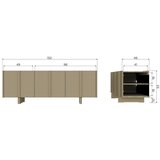 WOOOD Zelena TV omarica iz masivnega bora 152x53x46 cm Basu – | Shoptok.si