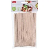 Paket 50 naravnih lesenih nožev za enkratno uporabo 16 cm, Bež, (5000277398)