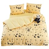 Mila Home Rumena enojna/podaljšana posteljnina z rjuho/3-delna 160x220 cm Panda – Cene